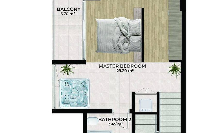 Detached Houses with Sea Views and Pools in Alanya Tepe 28