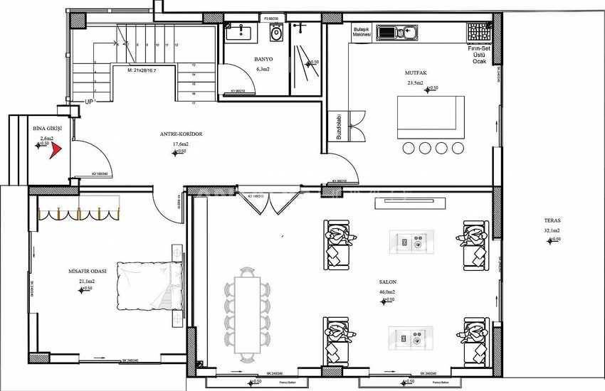 Detached House Close to City Center in Dosemealti Duzlercami 34