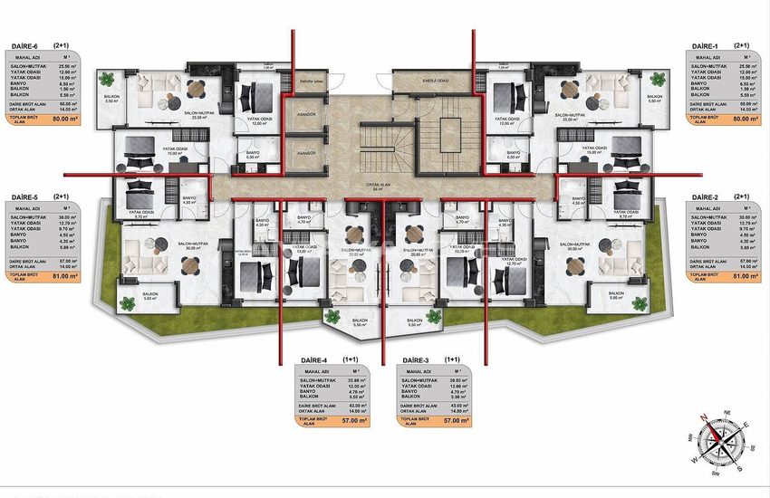 Immobilier Dans Une Résidence Avec Facilités À Alanya Demirtas 13