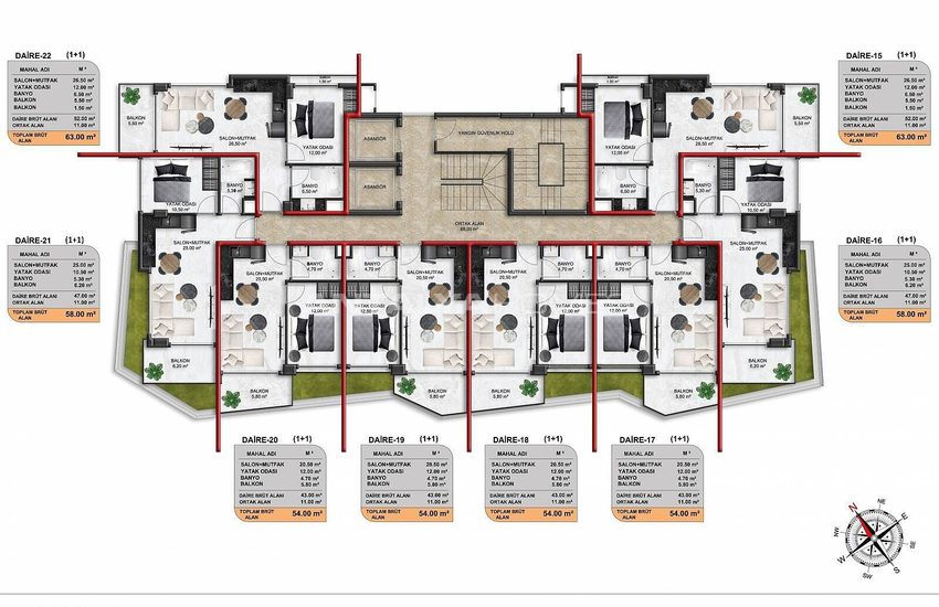 Immobilier Dans Une Résidence Avec Facilités À Alanya Demirtas 18