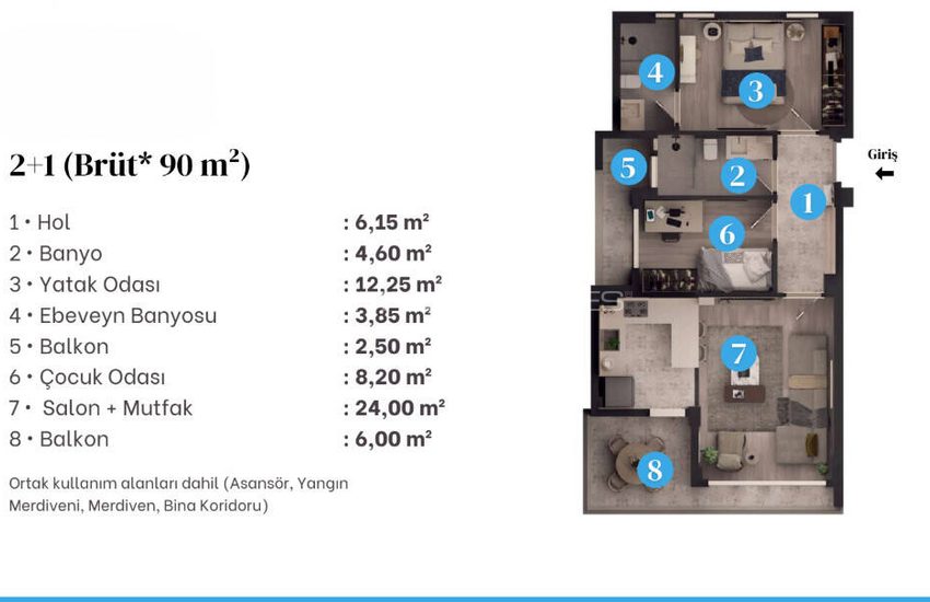 Affordable Flats in a Luxury Complex with Pool in Aksu Antalya 17