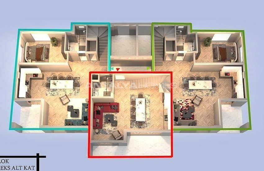 Belek'te Halk Plajına Yakın Havuzlu Sitede Lüks Daireler 46