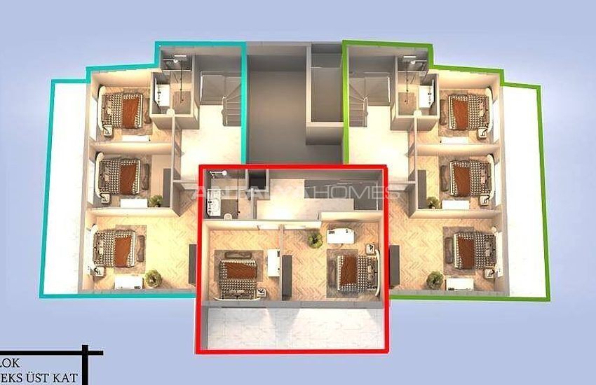 Belek'te Halk Plajına Yakın Havuzlu Sitede Lüks Daireler 50