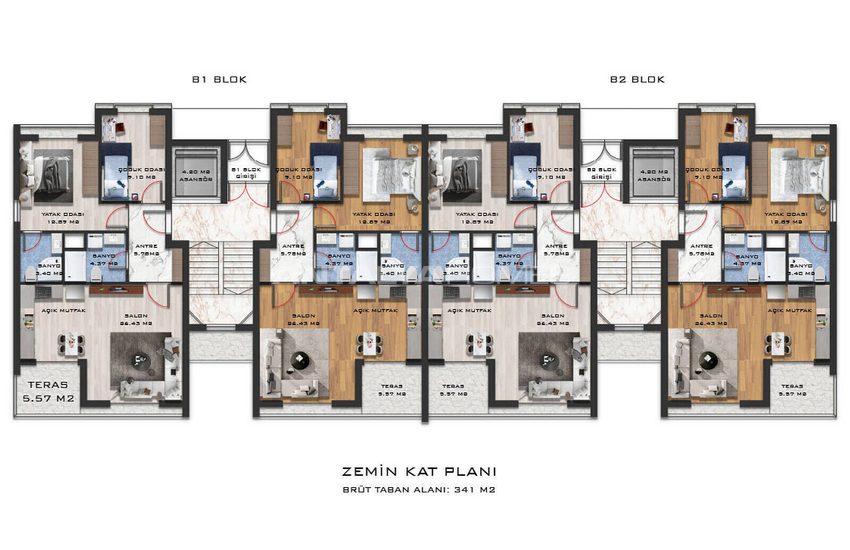 Apartments with Underfloor Heating in a Complex in Antalya 37