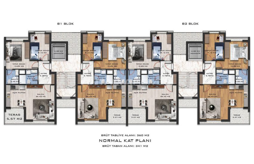 Apartments with Underfloor Heating in a Complex in Antalya 38