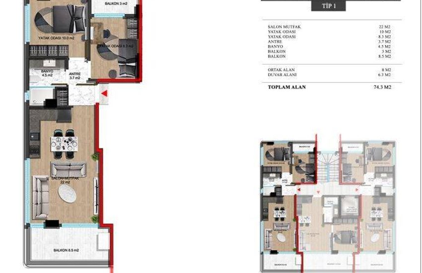 Stylish Flats Close to Beach in Alanya Center 26