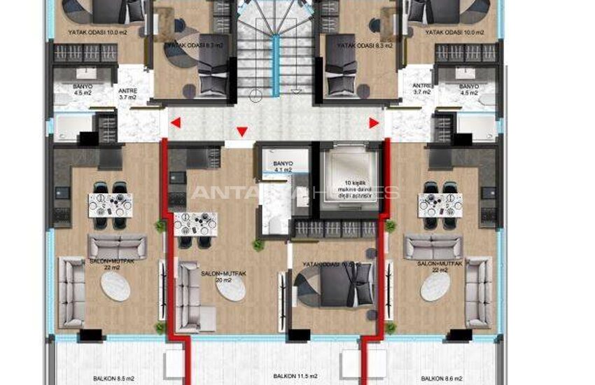 Stylish Flats Close to Beach in Alanya Center 27
