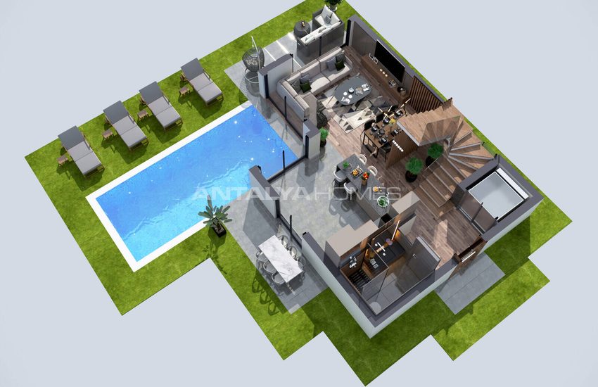 Villen Mit Fußbodenheizung Und Privatem Garten In Antalya 55