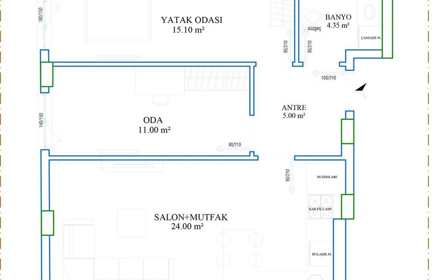 Verhuur Opbrengst Potentiële Appartementen In Antalya Muratpasa 14