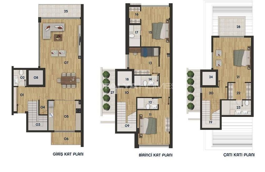 Villas Luxueuses Avec Parking À Antalya Dosemealti 70