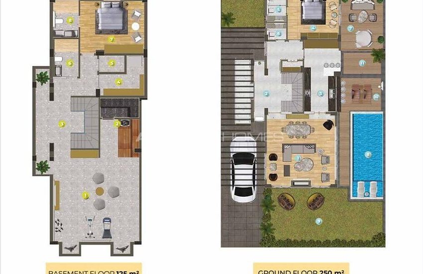 Hus Med Vinterträdgård Och Öppen Parkering I Antalya Altinkale 37