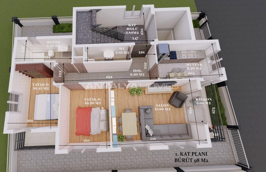 Appartements Neufs Vue Montagne À Yenikoy Dosemealti 14