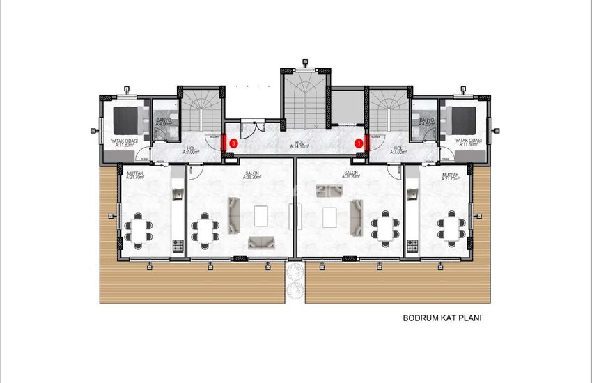 Appartementen In Een Complex Met Overloopzwembad In Alanya 14