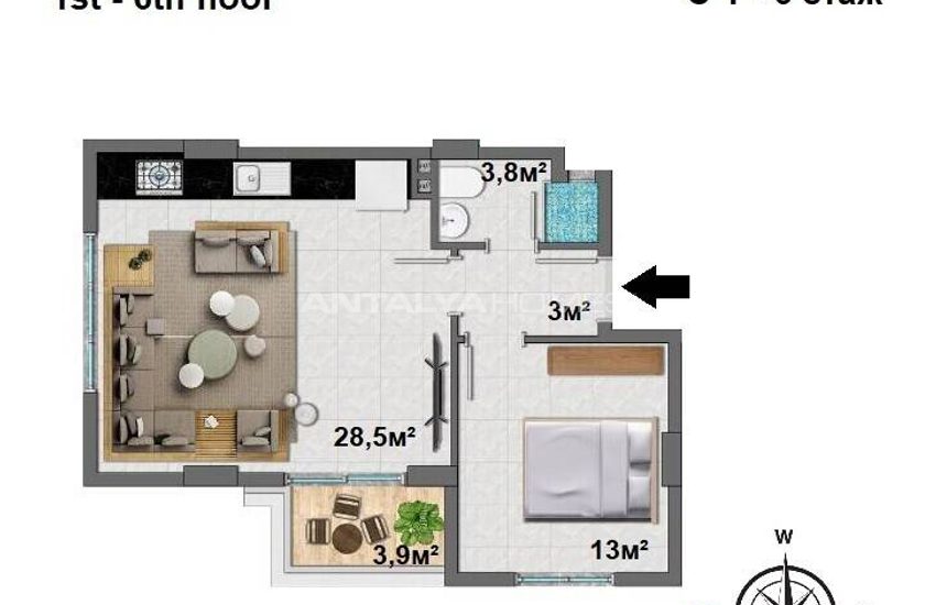 Spacious Apartments in the Heart of Mahmutlar Alanya 29