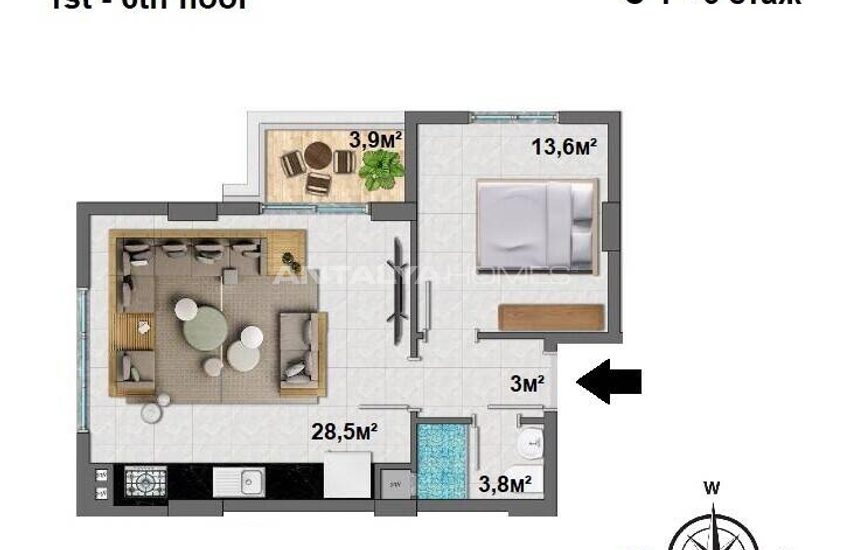 Spacious Apartments in the Heart of Mahmutlar Alanya 30
