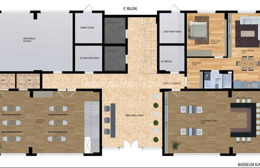 Alanya'da Sosyal Aktiviteli Havuzlu Sitede Satılık Daireler 41