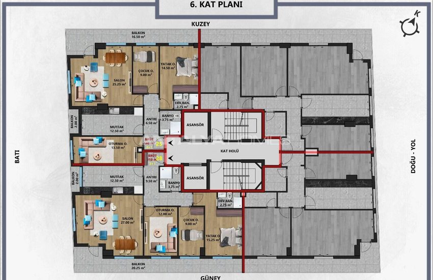 Muratpaşa'da Kapalı Otoparklı Projede Geniş ve Ferah Daireler 29
