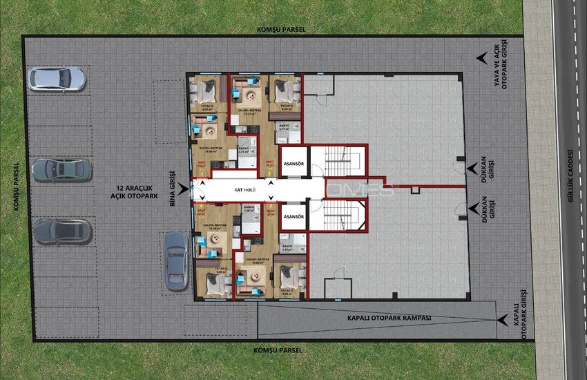 Muratpaşa'da Kapalı Otoparklı Projede Geniş ve Ferah Daireler 34