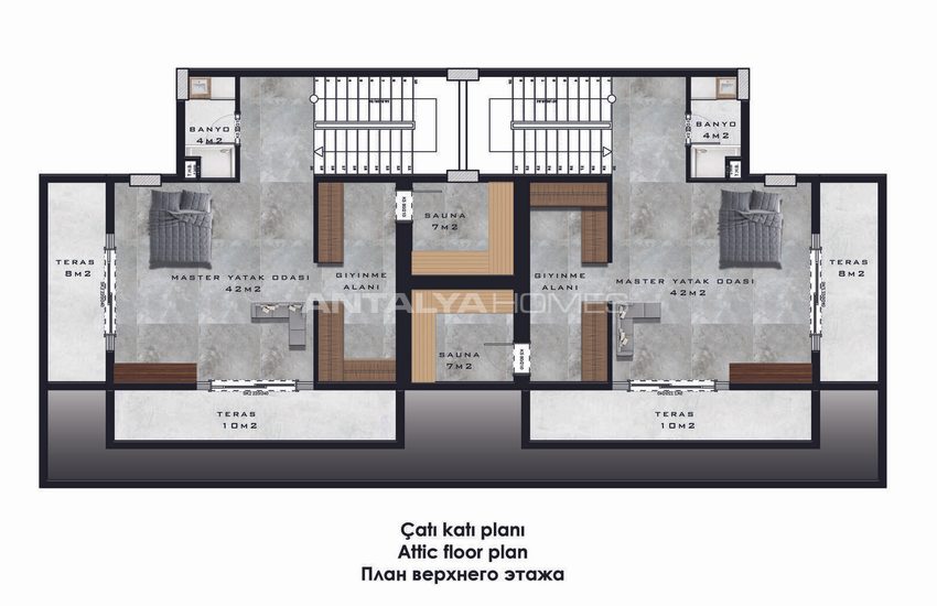 Villas Vue Mer À Vendre Avec Piscine Privée À Alanya Tepe 43