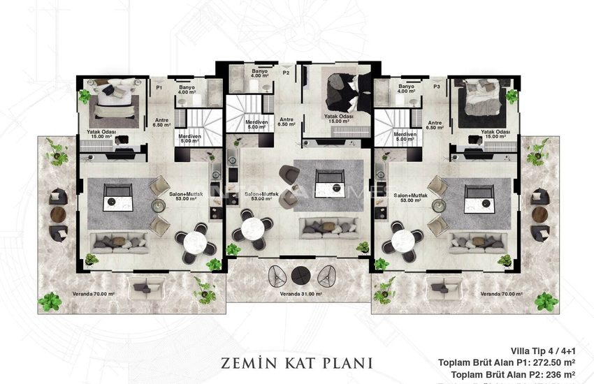 Alanya Kargıcak'ta Akıllı Ev Sistemli ve Deniz Manzaralı Evler 62