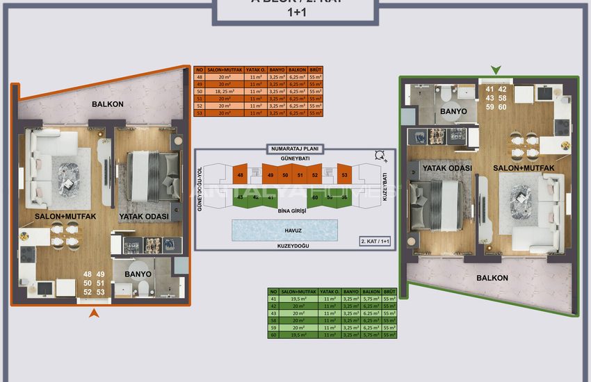 Antalya Kepez'de Havalimanına Yakın Sitede Satılık Daireler 44