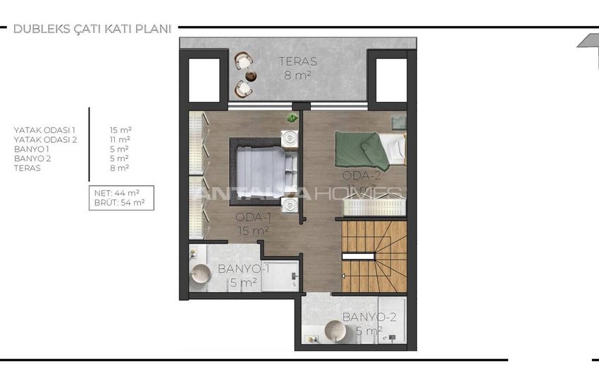 Apartments in Complex with Pool and Car Park in Antalya Konyaalti 26