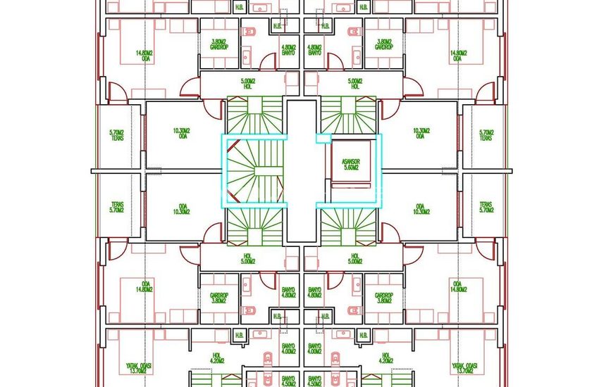 شقق مطلة على الجبل مع مسبح مشترك في أنطاليا كونيالتي 32