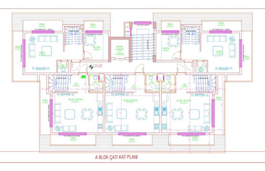 Alanya Kargıcak'ta Otel Konseptli Projede Dağ Manzaralı Daireler 39