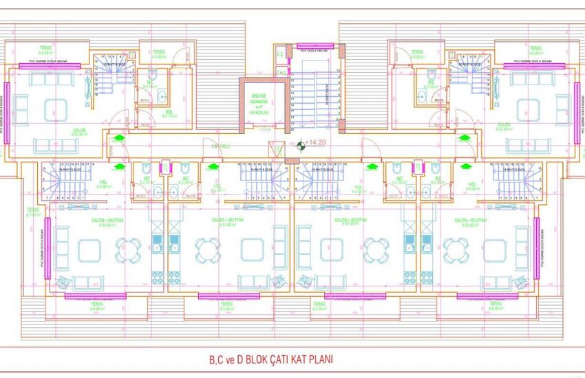 Alanya Kargıcak'ta Otel Konseptli Projede Dağ Manzaralı Daireler 41