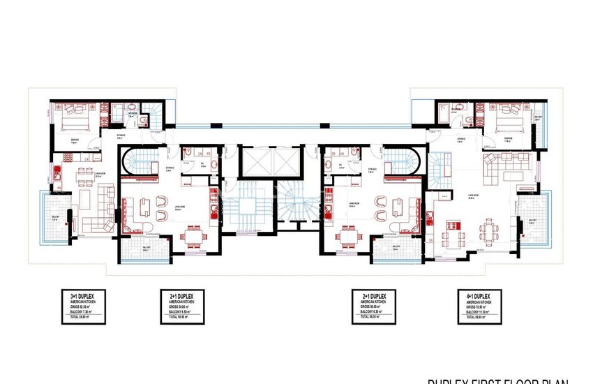 Properties in a Complex with Pool in Alanya Mahmutlar 26
