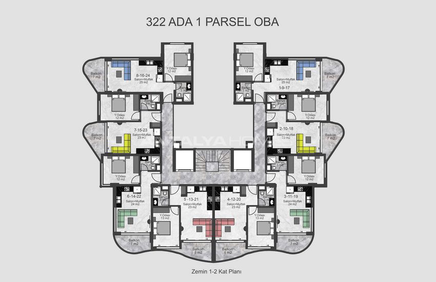 Alanya Oba'da Denize Yakın Sitede Doğa Manzaralı Şık Daireler 50