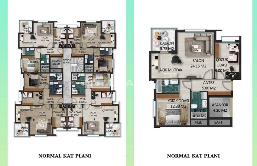 Complexe D'appartements Élégants Avec Piscine À Konyaaltı Antalya 32