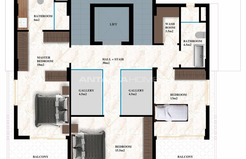 Detached Houses with Private Pools and Gardens in Alanya 36