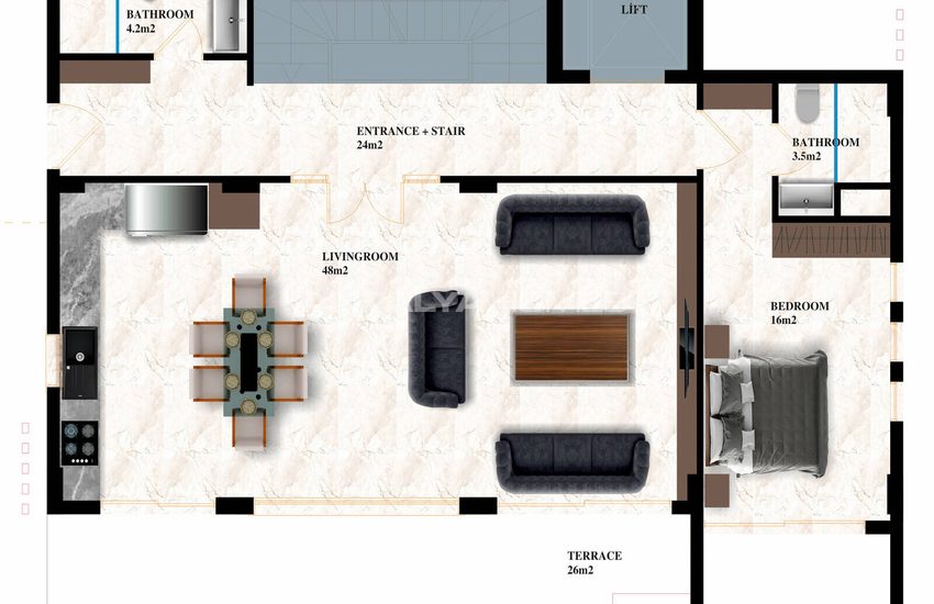 Detached Houses with Private Pools and Gardens in Alanya 37