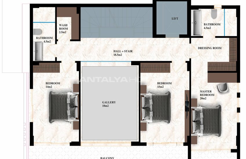 Detached Houses with Private Pools and Gardens in Alanya 39