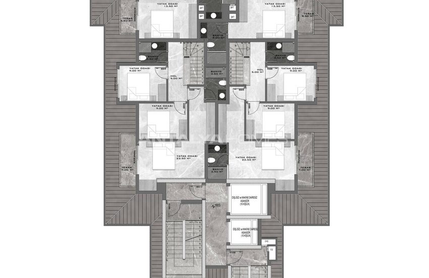 Alanya'da Yeni Projede Denize Sıfır Daireler 25