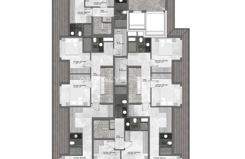 Alanya'da Yeni Projede Denize Sıfır Daireler 24