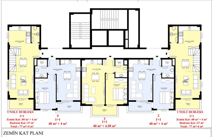 Apartments with Pool and Parking in Alanya Payallar 35