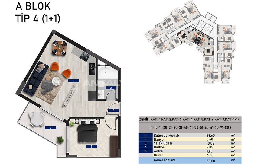 Stylish Flats in an Extensive Project in Alanya Avsallar 41