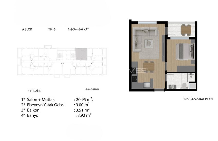 Antalya Kepez'de Havuzlu ve Güvenlikli Sitede Daireler 40