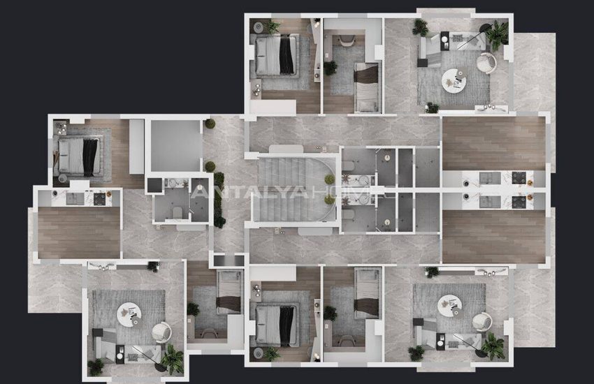Antalya Kepez'de Havuzlu Site İçinde Şık Tasarımlı Daireler 29