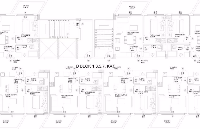 Sea and City-view Apartments in a 5-block Project in Alanya 26