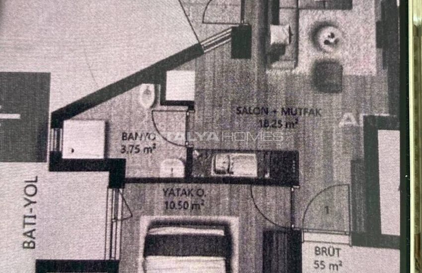 Меблированная квартира для инвестиций в Анталии, Мураташа 15