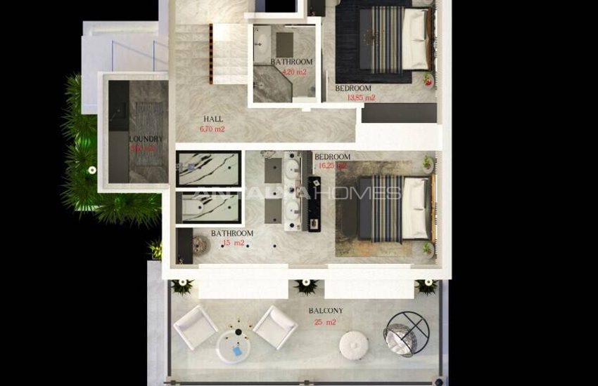 Detached 4+1 Houses with Private Pools in Fethiye Oludeniz 20