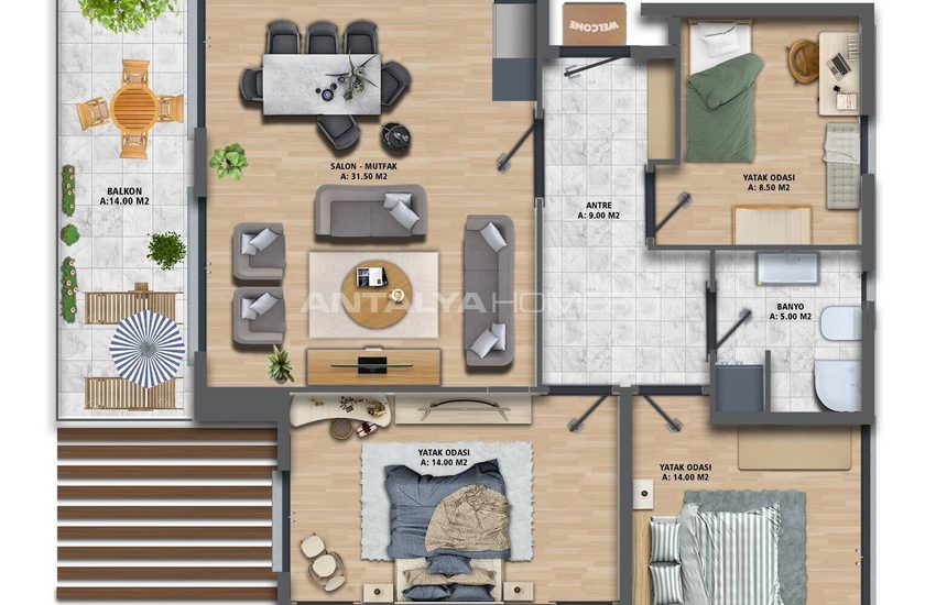 Flats with Rich Interior Features in a Prime Location in Bodrum 29