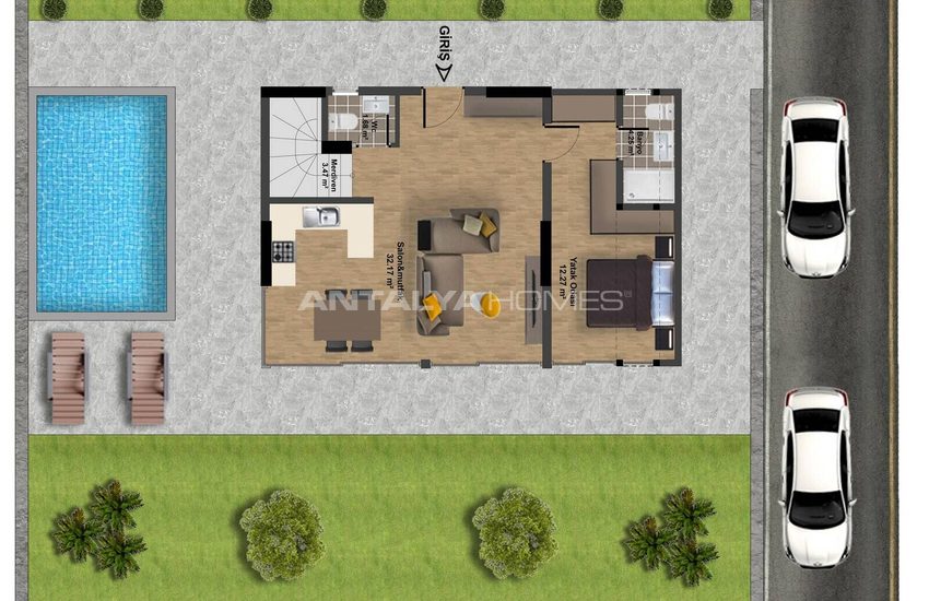 Detached Villas with Private Beach in Mugla Bogazici 29