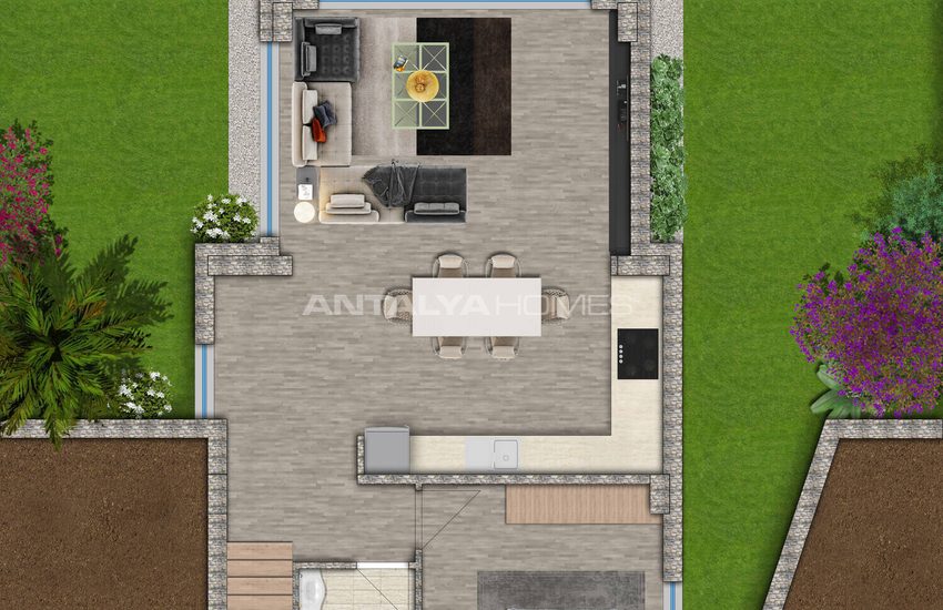 Stone Clad Sea View Detached Villas in Bodrum Yalikavak 46