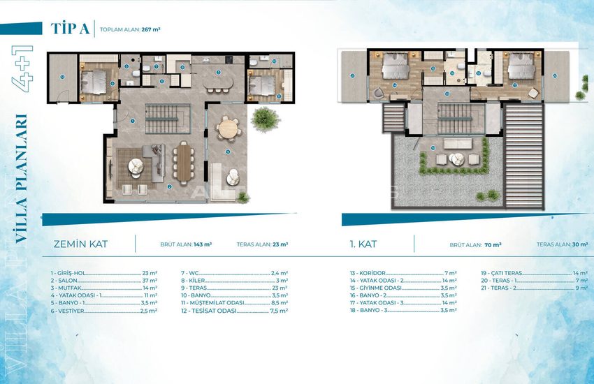 Sea View Houses with Private Pool and Garden in Bodrum 32