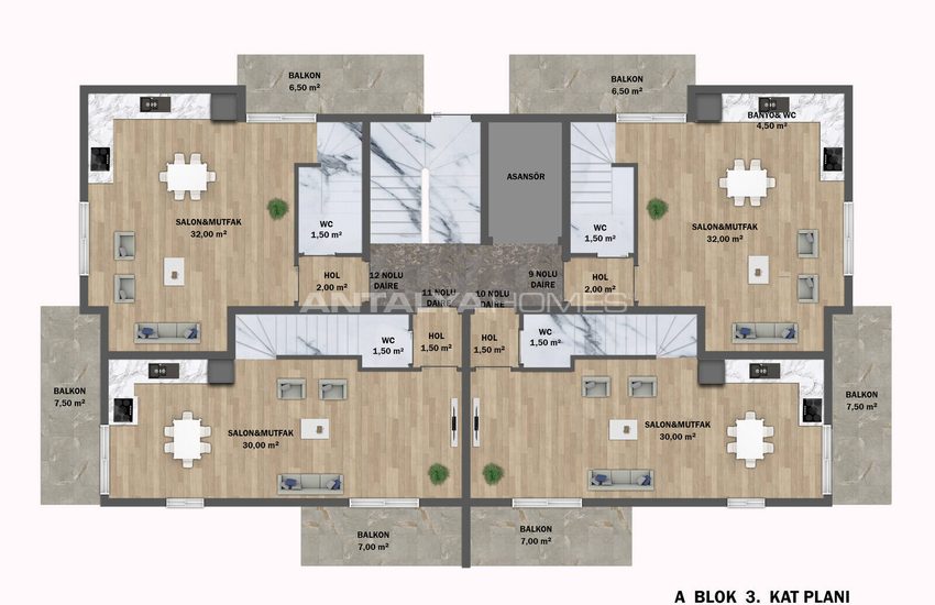 Stijlvolle Appartementen In Een Complex Met Zwembad In Mugla Fethiye 25