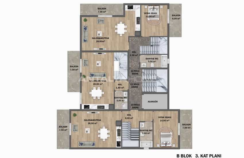 Stijlvolle Appartementen In Een Complex Met Zwembad In Mugla Fethiye 30